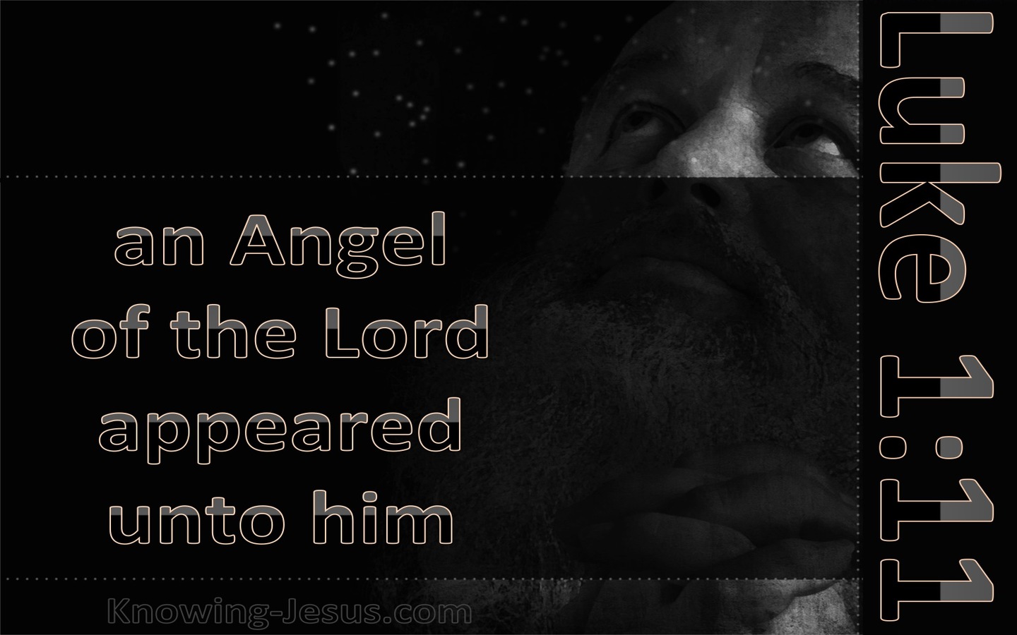 Luke 1:11 There Appeared An Angel Of The Lord (gray)